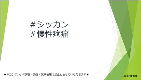 シッカン勉強会アーカイブ動画 #慢性疼痛