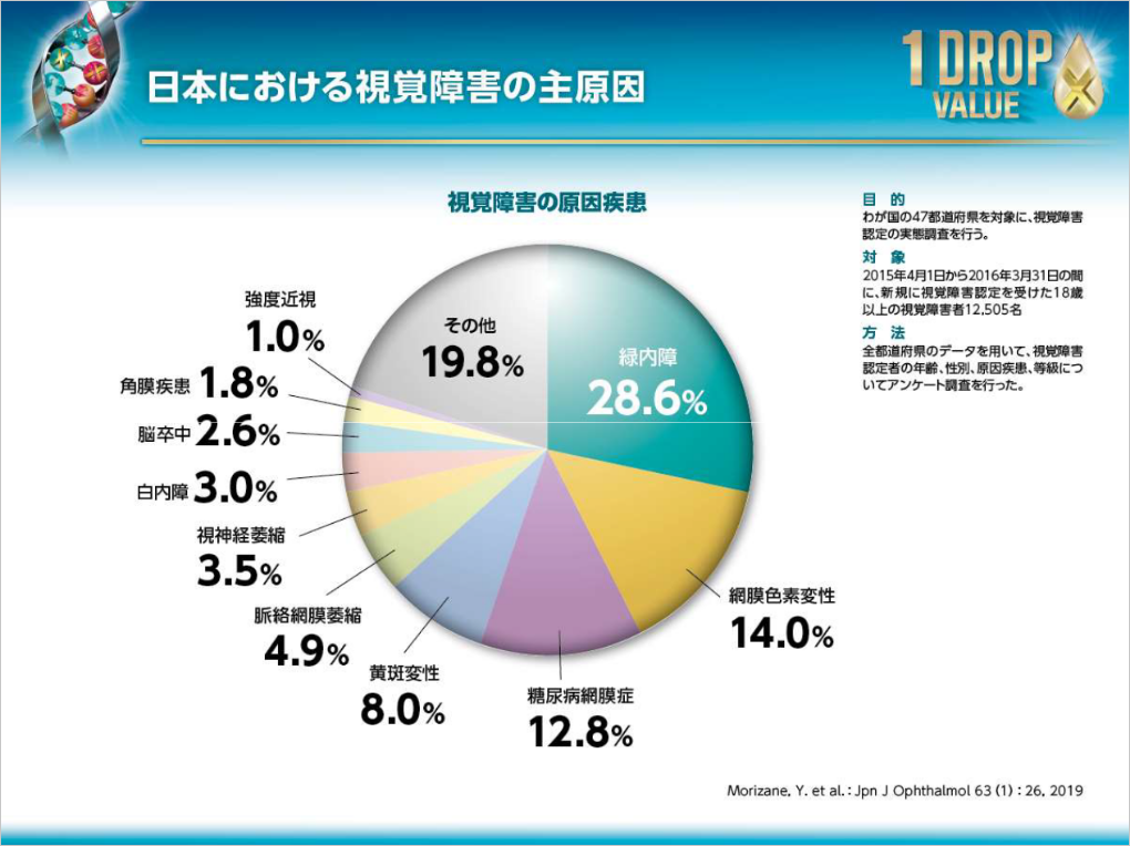 ⽇本における視覚障害の主原因
