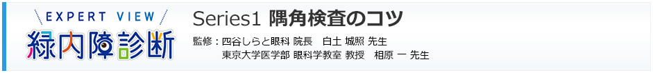 緑内障診断 Series1 隅角検査のコツ